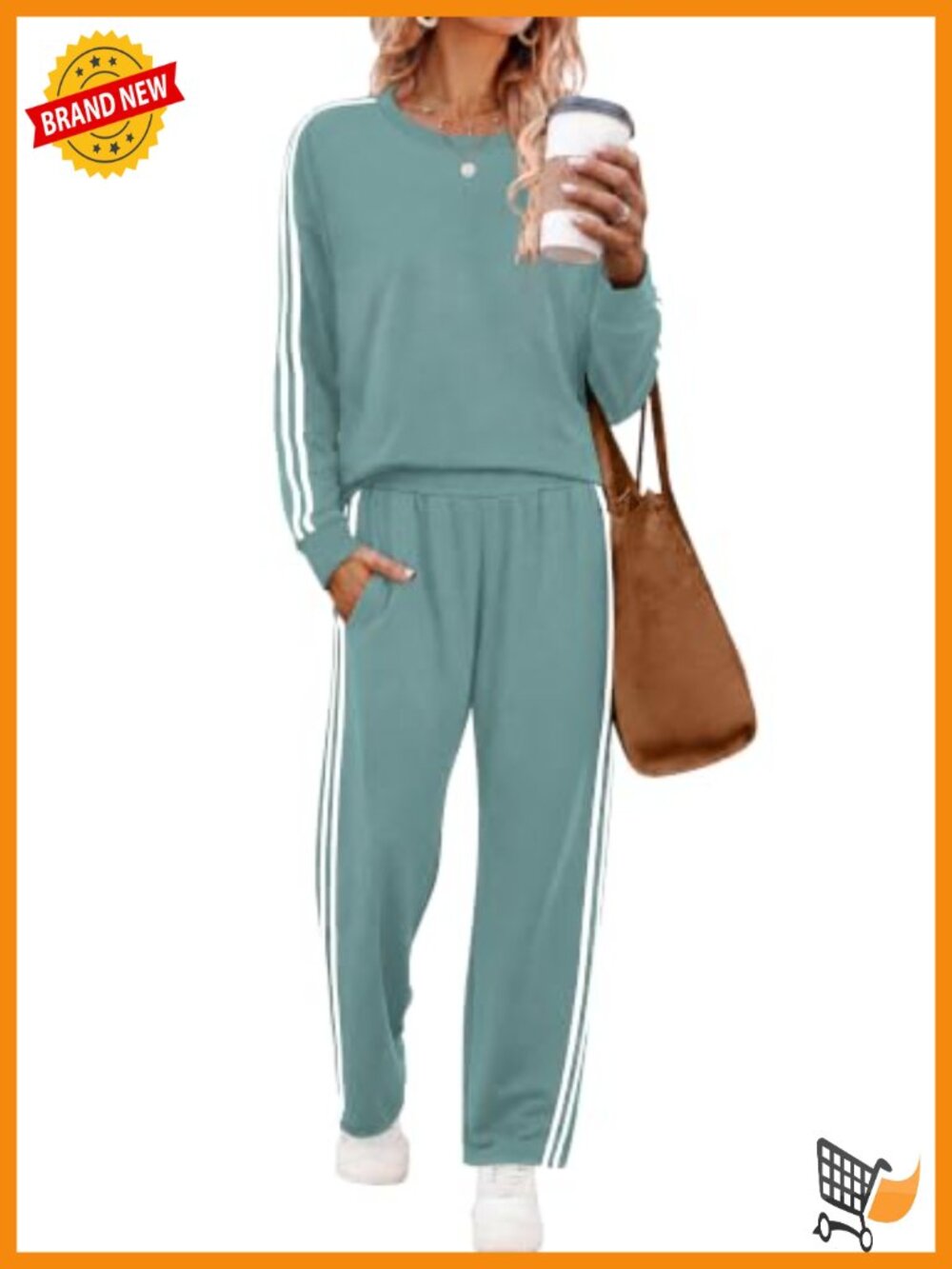 2 Piece Color Block Sweatsuit Set for Women Cozy Lounge